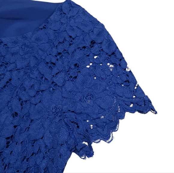 SOLD Talbots Lace Overlay Fit & Flare Cocktail Dress - Picture 5 of 9